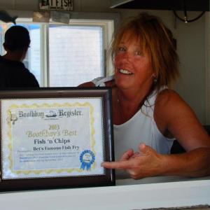Bet Finocchiaro of Bet’s Fish Fry won best fish & chips. 