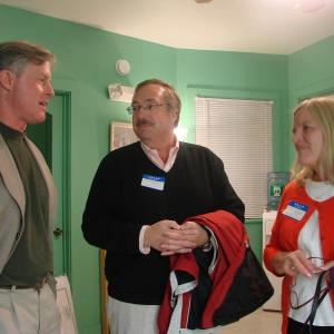 David Stapp, left, board chairman for the Wiscasset Area Chamber of Commerce, welcomes new chamber members Ted and Jill Hugger. The couple bought the Code Cove Inn in Edgecomb in September. Sheepscot Bay Physical Therapy, on Route 1 in Edgecomb, hosted the chamber's Business After Hours event on October 24. SUSAN JOHNS/Wiscasset Newspaper