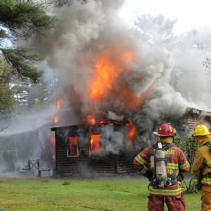 Controlled burn, Wiscasset Road, Boothbay, October 13, 2013
