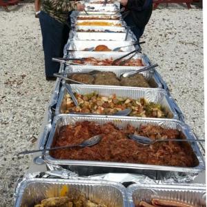 SOME OF the endless trays of food served to the public at Dunton’s closing buffet. Courtesy of Gary Starankewicz