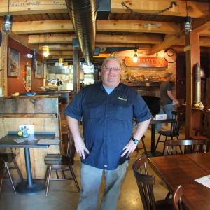 FRANK FASSETT, jack-of-all-trades in the tavern dining area. SUZI THAYER/Boothbay Register