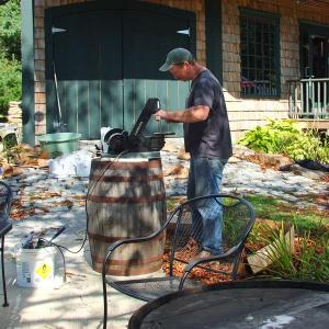 Win Mitchell gets ready for Harbor Fest. SUZI THAYER/Boothbay Register