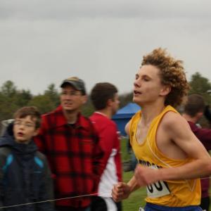 Paolillo cruises in second for BRHS, ninth overall at 17:57. SUE MELLO/Boothbay Register