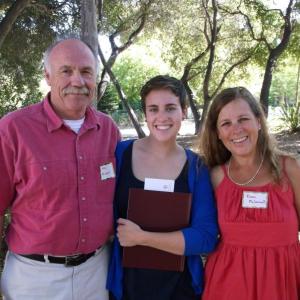 Anna McConnell with her parents, Mike and Karen McConnell. Courtesy of Mike McConnell