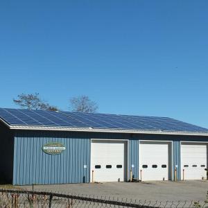 The Boothbay town garage was outfitted with 165 solar panels on October 8. RYAN LEIGHTON/Boothbay Register