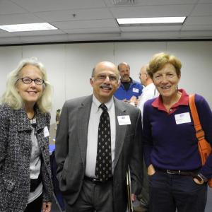 Campaign Chairman Vin DiCara with two former United Way Campaign Chairs, Sandy Morrell Rooney, left, and Dodie Jones, right, at the Update Breakfast. Courtesy of Barbara Reinertsen 