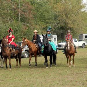 Conducting the benefit ride were, from left, Sarah Plummer, Leisha MacDougall, Paulette Carter, Kerrin Erhard, Blake Erhard and Molly Stark. Courtesy of Leisha MacDougall The Rocky Coast Riders