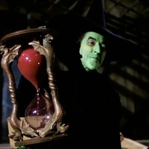The Wicked Witch of the West’s hourglass is one of the many items that will be on display. (Movie still courtesy Warner Bros.)