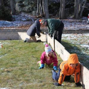 Photo of Howie, Charlie and Hattie Moss and Linc Erhard