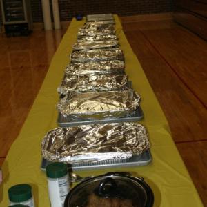 There were lots of casseroles donated for the awards banquet. KEVIN BURNHAM/Boothbay Register