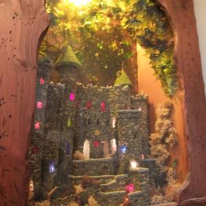 An extremely detailed diorama of castle in the wall. RYAN LEIGHTON/Boothbay Register