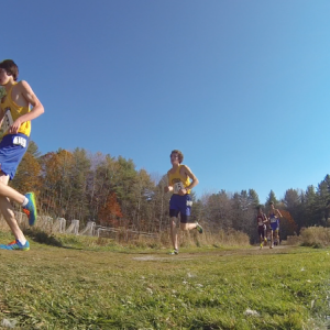 Jack Hasch and Matt Burnham keep the pressure on as Nick Scott encourages them from the sidelines. RYAN LEIGHTON/Boothbay Register