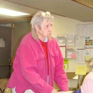 Edgecomb’s Jo Cameron speaks in favor of the town accepting an Old County Road cemetery as a gift from a church. That may no longer be an option, however. SUSAN JOHNS/Wiscasset Newspaper
Jo Cameron of Edecomb speaking at selectmen’s meeting