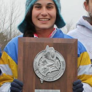 Sophia Thayer is the fastest BRHS female cross country runner in history and has set the bar for future Seahawk runners to beat and match, according to Coach Nick Scott. SUE MELLO/Boothbay Register