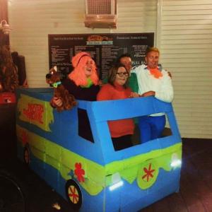 The Robinson’s Wharf crew gets in the Halloween spirit in their homemade Mystery Machine. Courtesy of Marinel Barter House The Robinson’s Wharf crew gets in the Halloween spirit in their homemade Mystery Machine. Courtesy of Marinel Barter House