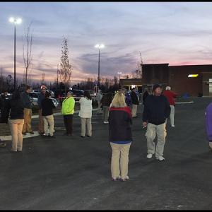 Dusk settles in around Walmart in Thomaston Nov. 15 as the store remains closed. Thomaston Police Chief Kevin Haj said the building was turned back over to management just after 5 p.m., and that the store was working to open later this evening. (Photo by Chris Wolf)