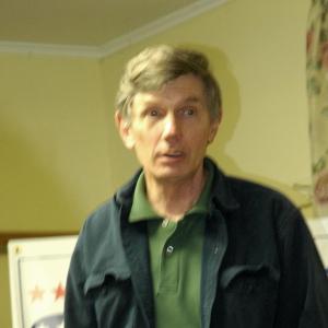 Les Fossel, running for State Senate District 13, speaks at the December 11 meeting. Courtesy of Earl Inman Fossel