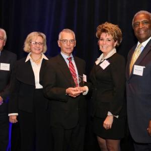 With administrators, trustees and physicians from more than 80 hospitals in attendance, LincolnHealth -Miles Campus was once again named a top rural hospital by the Leapfrog Group. From left are Frank Johnson, Director of System and Payment Reform for the Maine Health Management Coalition, LeapFrog President and CEO Leah Binder, Leapfrog Board of Directors Chair Bill Finck, Lincoln County Healthcare Senior V.P. of Hospital Operations Cindy Wade, and Presentation Keynote Speaker Vernon Williams. Courtesy of the Leapfrog Group
Leapfrog