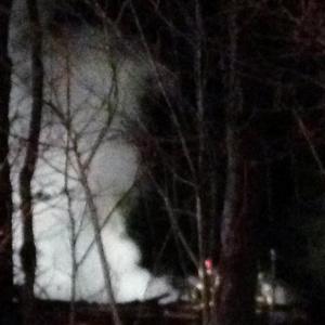 Smok from remains of Alna fire 