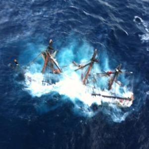 The Bounty foundered and sunk off the coast of North Carolina Oct. 29. (Photo courtesy of U.S. Coast Guard)