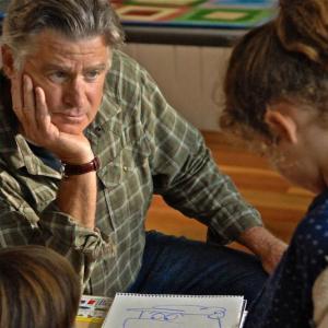Actor Treat Williams in a scene from "Catatonk Blues," shot in the schoolhouse on Monhegan last fall. Courtesy of Bob Mrazek