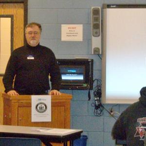 Gil Soucy of NAMI-Maine teaches CIT Training. Courtesy of Mary Sue Weeks Soucy