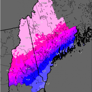Photo of NWS storm map