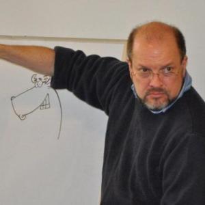 Jeff Pert draws for a class in February 2013 in Boothbay Harbor. Pert passed away April 4. File photo Jeff Pert