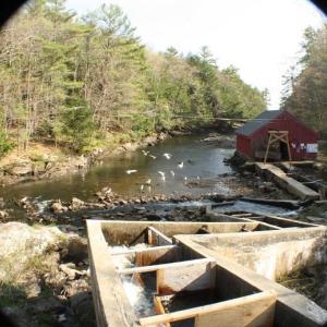 Nequasset River fishway. Courtesy of Kennebec Estuary Land Trust/photo by Sara King