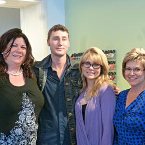Salon Capella staff. From left, co-owner Lisa Walby, stylist Cole Whitney, co-owner Heather Savage, and stylist Rachel Higgins.KATRINA CLARK/Boothbay Register