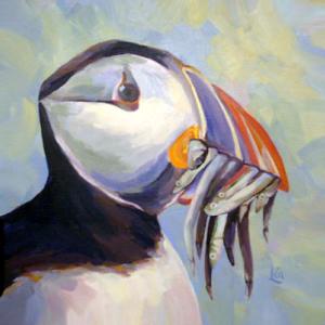 "Sushi Anyone?" oil by Lea Peterson
