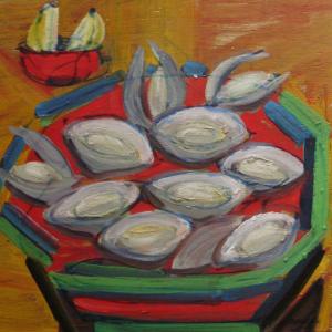 "Clams" oil by Franciska Needham. Courtesy of Pemaquid Watershed Association
