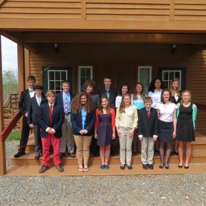 Edgecomb’s Center for Teaching and Learning group. In the back row are: Nicholas Miaoulis of Newcastle, Ridgely Kelly of Bremen, Jacob Stafford of Alna, Noah Jordan of Alna, Parker Elkins of Edgecomb, Carissa Fawber of Edgecomb, Maggie Larson of Southport, Amelia Genus of Edgecomb, and Payton Sullivan of Brunswick; front row: Teddy Matel of Round Pond, Elizabeth DiGiulian of Boothbay Harbor, Avery Jackson of Woolwich; Charlotte Collins of Woolwich, Tristam Sanborn of Alna, Sophia Stafford of Alna and Teagan Guenther of Bath. Courtesy of CTL