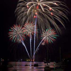Fireworks over Boothbay Harbor. Courtesy of Michael Leonard