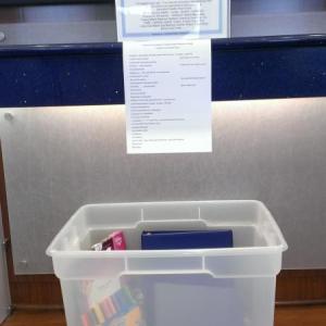 Look for donation bins for "Set for Success" at Bank of Maine, The First bank and Sheer Artistry. Courtesy of Sally Bullard