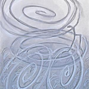 "Velocity," a pastel by Lynne Seitzer, one of the artist's new works in “Salubrious Chalk Lines and Notes to Self,” a new show at Joy to the Wind Gallery in Boothbay Harbor. Courtesy of Joy to the Wind Gallery "Velocity," pastel by Lynne Seitzer