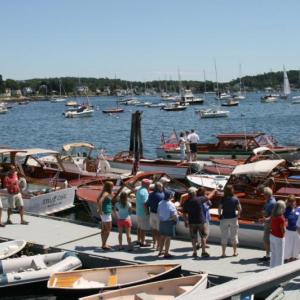 Boat tied up at the dock during the 17th Lyman Rendezvous held in 2012. Courtesy of Mary Linda Rapelye