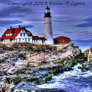 "Portland Head Light," by Kevin Lyons, is now on display at the Boothbay Harbor Memorial Library through the month of July. Courtesy of BHML