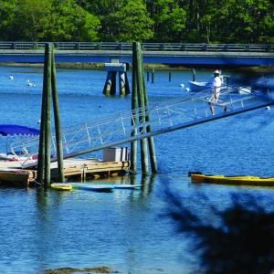 The Landing, a new float and ramp, is now open at Coastal Maine Botanical Gardens. Courtesy of CMBG