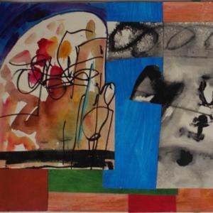 Untitled mixed media by John Vander, part of his new series, "My Home and Garden." The show opens at Gold/Smith Gallery on August 1 to run through September 3. Courtesy of Gold/Smith Gallery