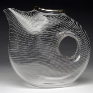 Charlie Jenkins, partner with his wife Terrill in Dresden-based Tandem Glass, brings his Space Pitcher and quixotic blown glass animals to the Damariscotta Fine Crafts Show. Charlie Jenkins