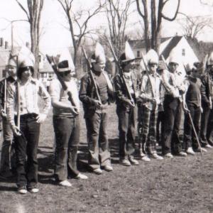 These Boothbay Center School students gather on the Boothbay Common for an event in the early 1970s. Could they reunite for the 250th celebration? File photo
