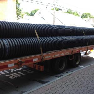 The new pipe to be installed. KATRINA CLARK/Boothbay Register