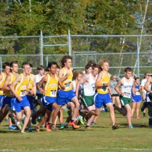 Team work. Cross country is truly a team sport, and this year’s Seahawks team is showing itself to be one of the best in school history. On Wednesday at the Mountain Valley Conference mid-season race, Boothbay’s top five scorers crossed the finish line within 48 seconds of each other. A tight pack time with fast times assured BRHS an easy victory. Courtesy of Dr. Aqui Alamo Photo of Seahawks cross country team