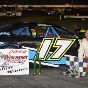 Chris Thorne of Sidney, winner of the Late Model Sportsman race on Aug. 30. Courtesy of Peter & Mary Taylor Photographers