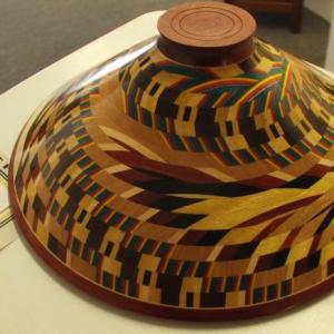 Wood confetti bowl by Lou Landry, East Boothbay ME