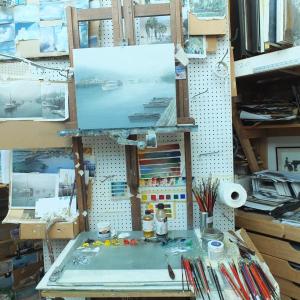 Roger Milinowski studio easel