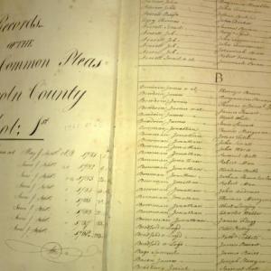 Register of the Court of Common Pleas, 1761–1768. The county was formed in 1761. JANE CARPENTER/Wiscasset Newspaper