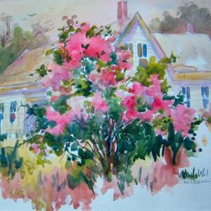 This Jan Kilburn watercolor will be included in the Damariscotta River Grill’s Art at the Grill exhibition, “Bristol Road Galleries” show opening Dec. 8. Courtesy of Kim Traina Jan Kilburn