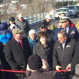 Maine Kennebec Bridge, U.S. Sen. Susan Collins, R -Maine, Gov. Paul LePage